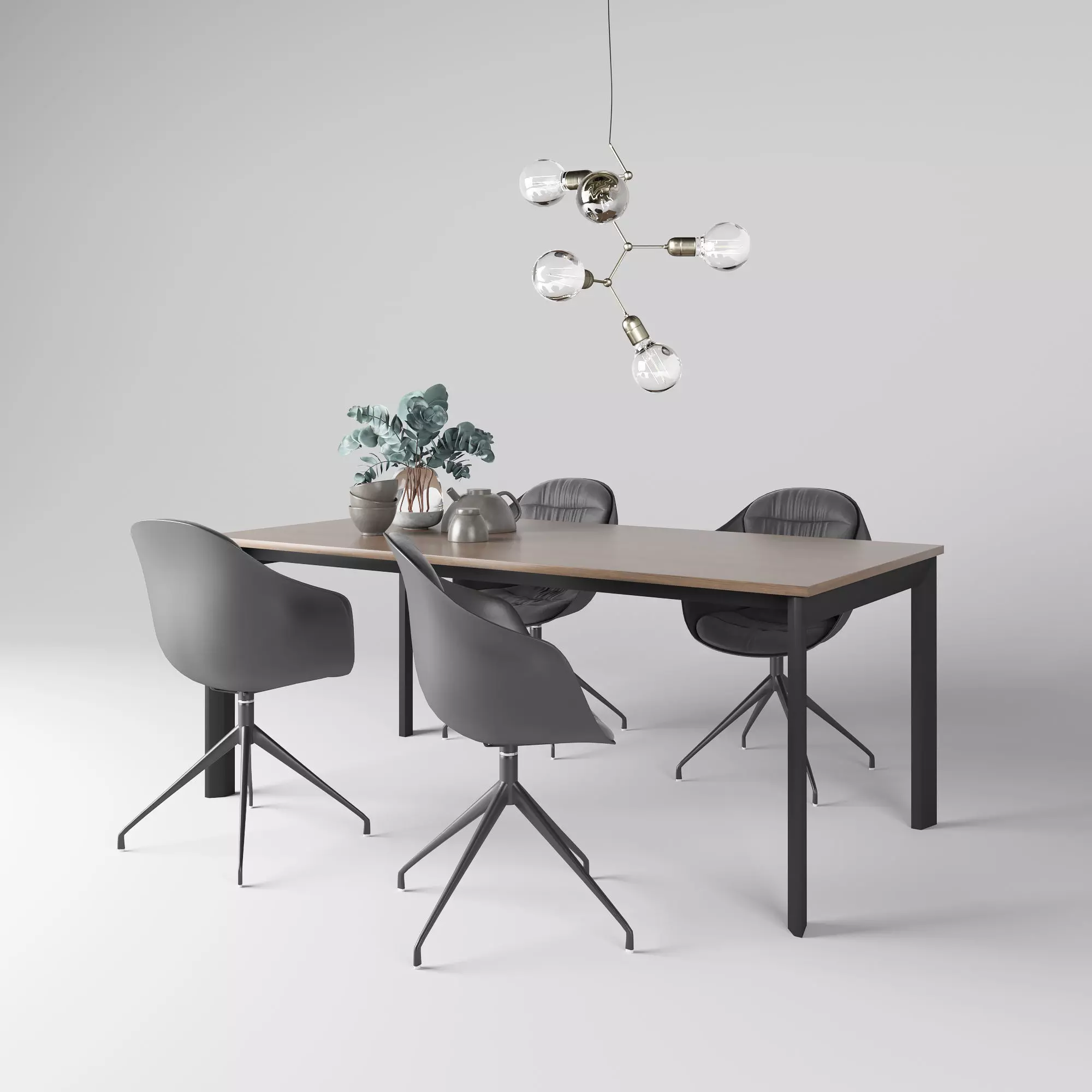 BoConcept Dining Set 3D model_0