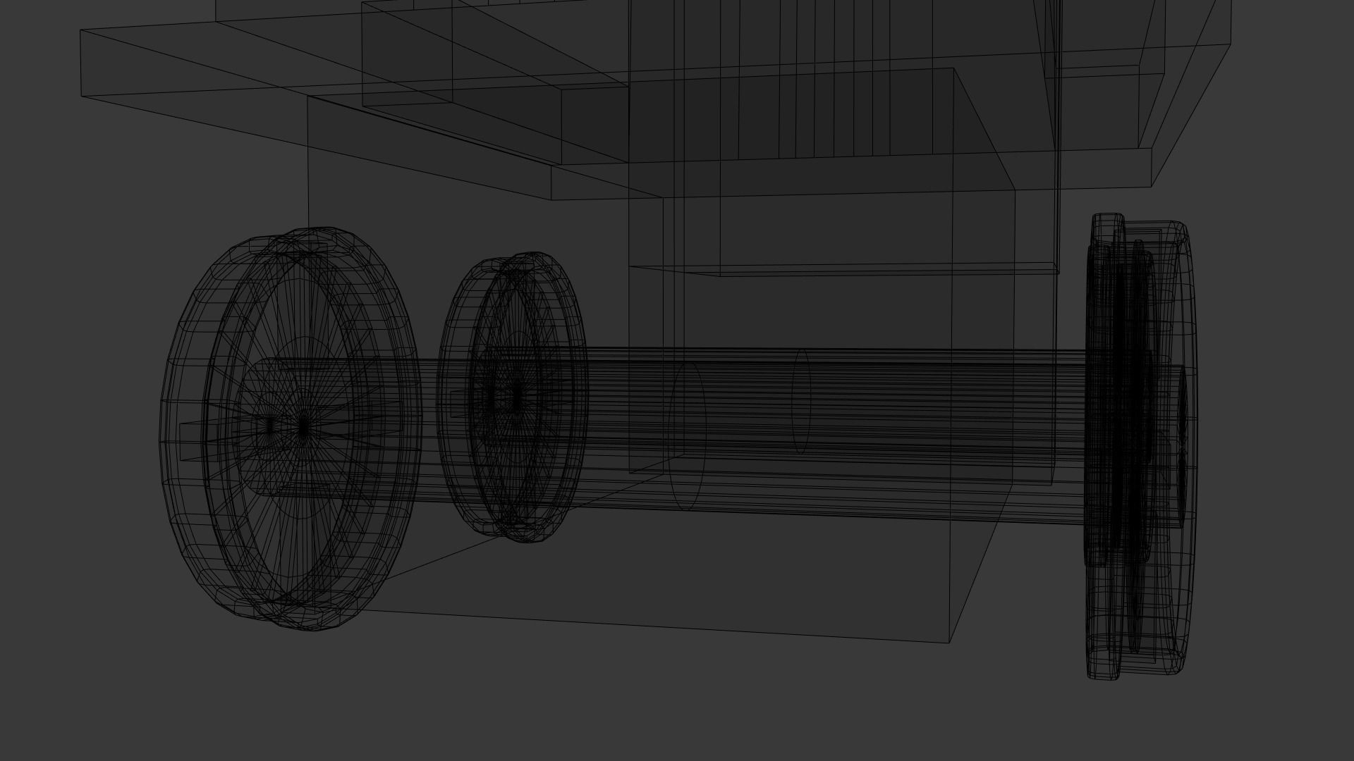 Low Poly Wooden Toy Train Low-poly 3D model_19