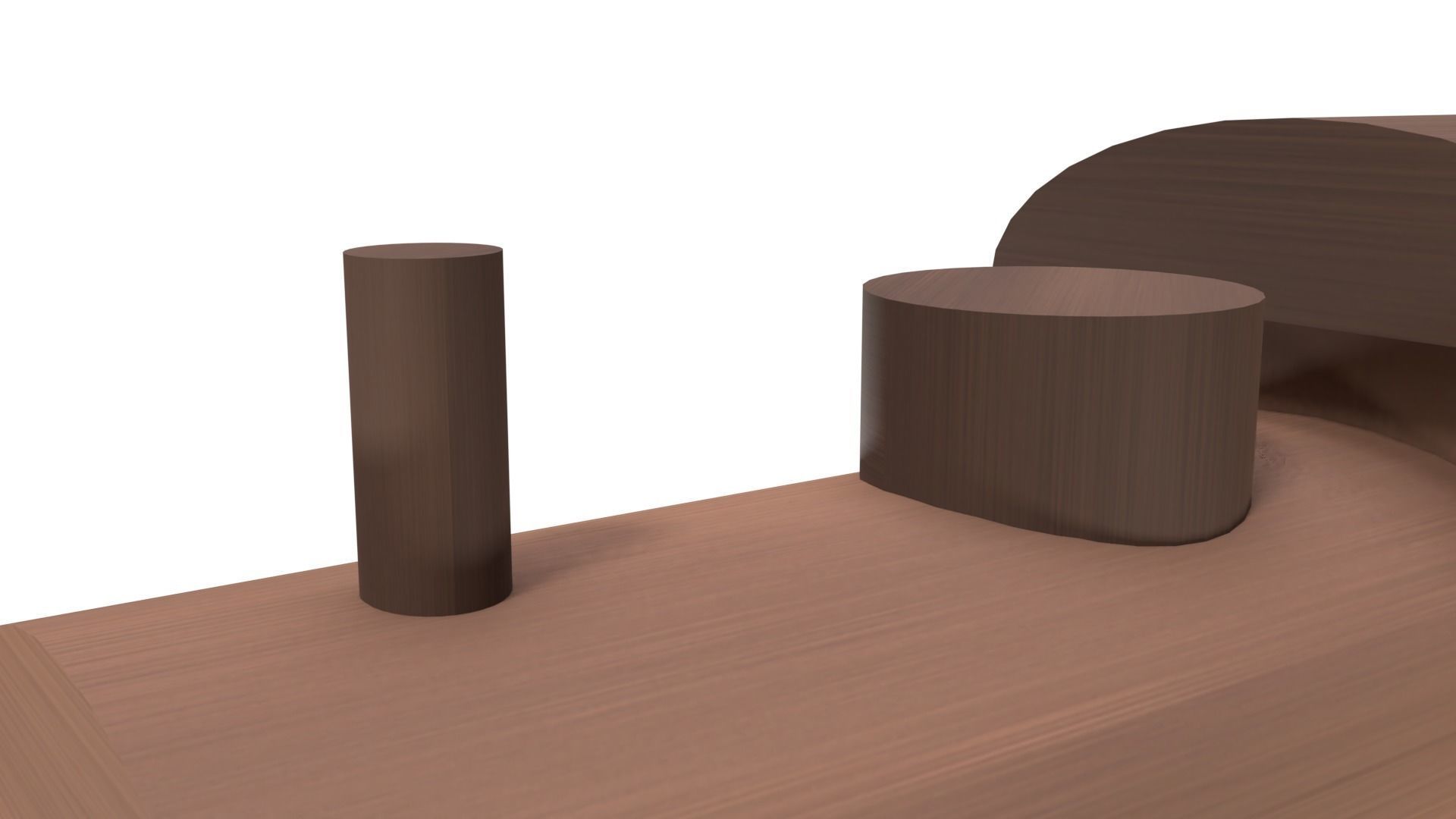 Low Poly Wooden Toy Train Low-poly 3D model_12