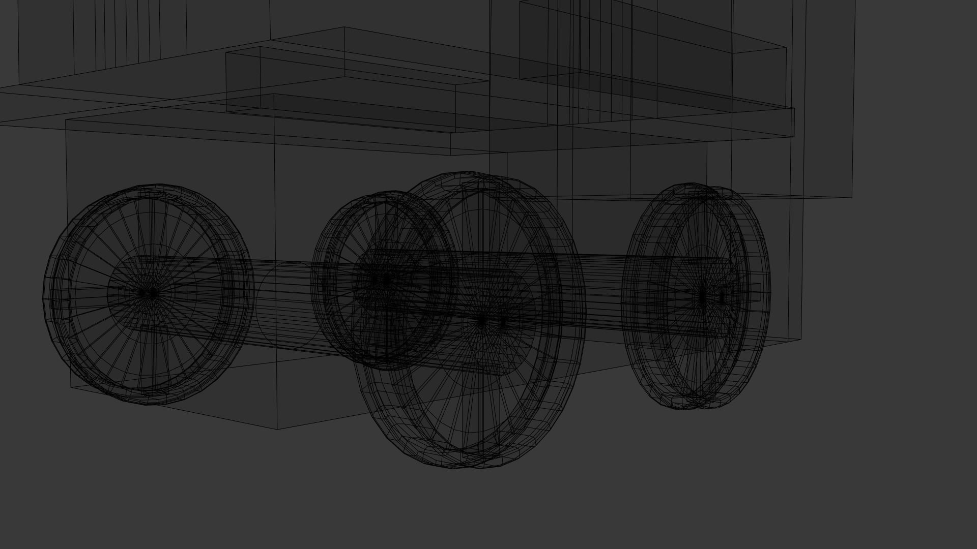 Low Poly Wooden Toy Train Low-poly 3D model_18