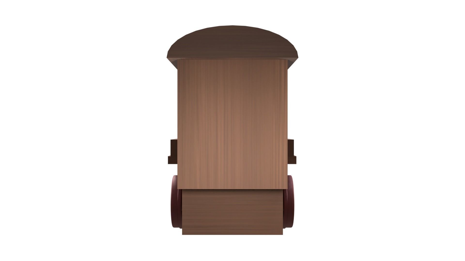 Low Poly Wooden Toy Train Low-poly 3D model_10