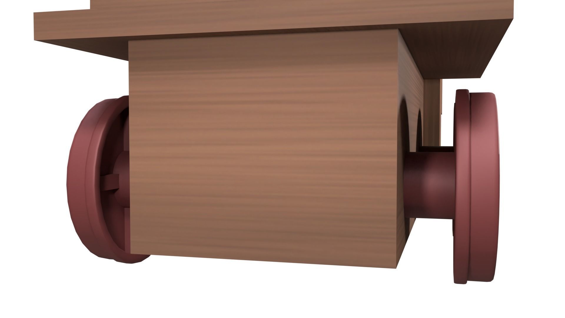 Low Poly Wooden Toy Train Low-poly 3D model_8