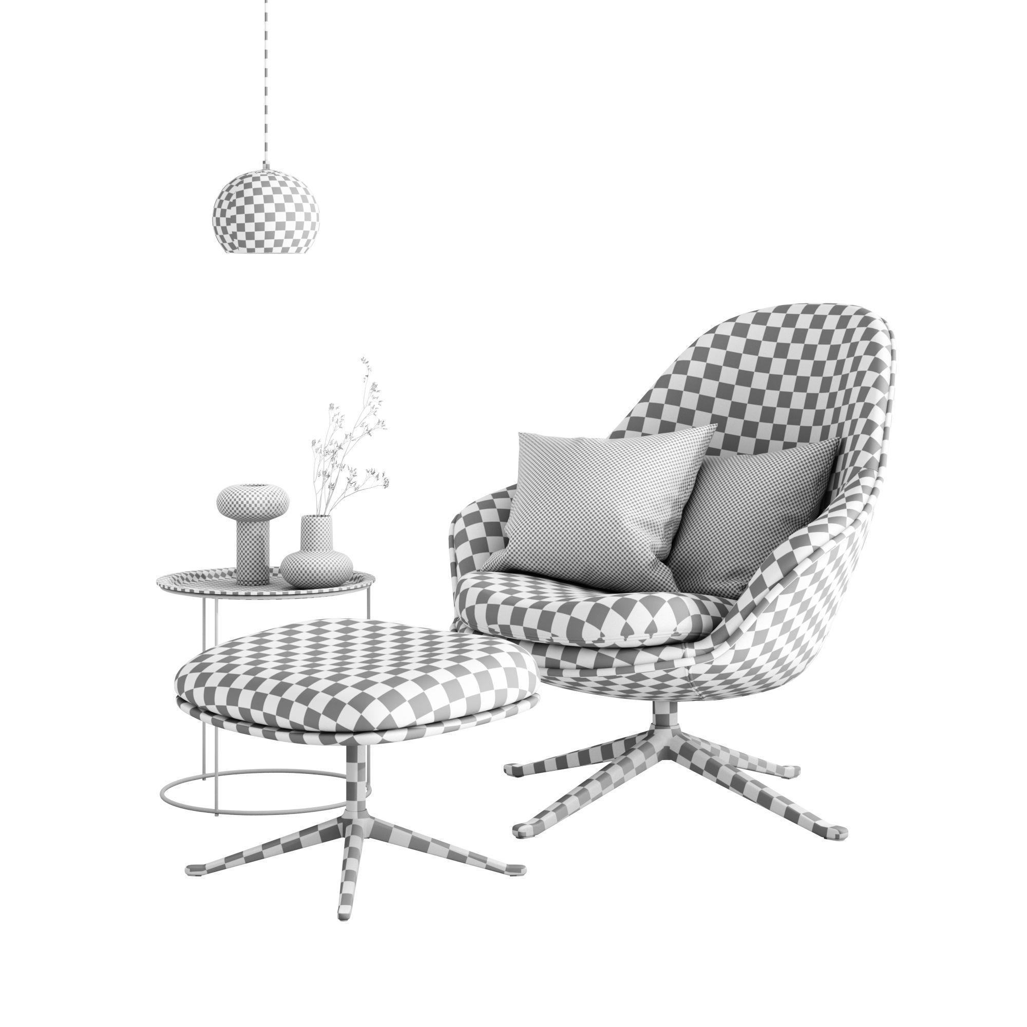BoConcept Adelaide Chair Set 3D model_1
