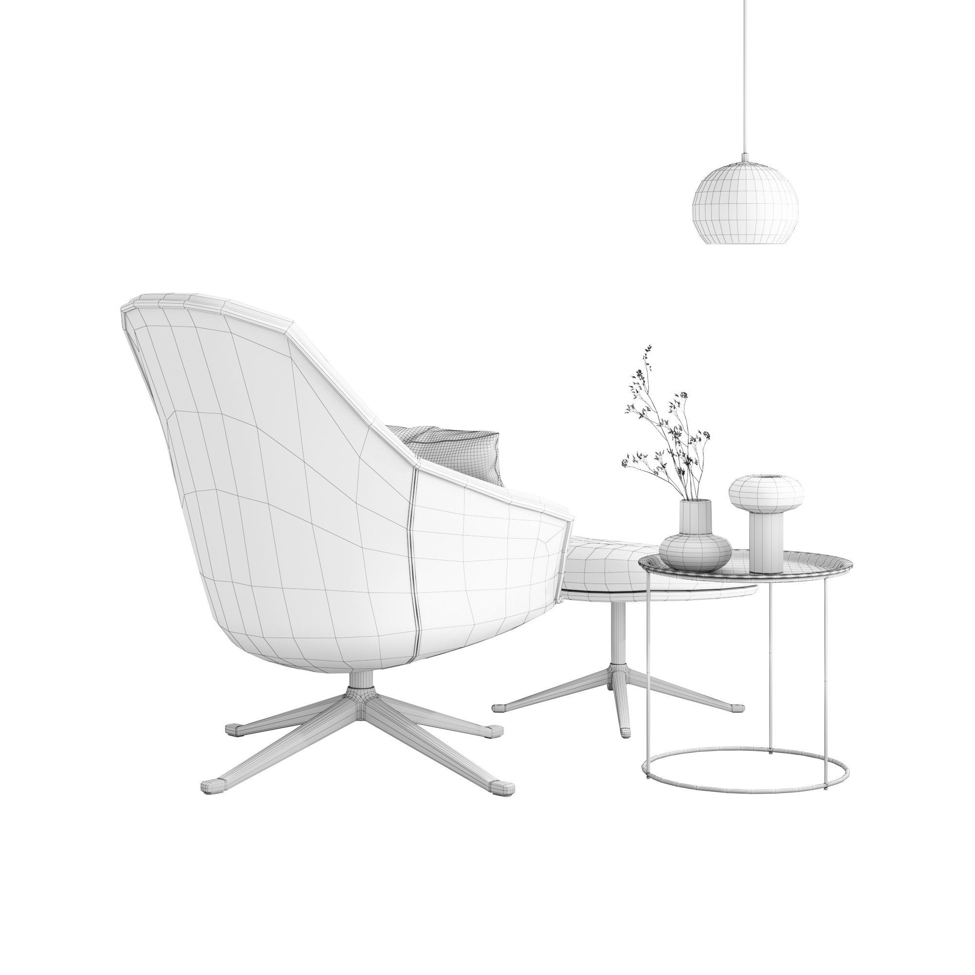 BoConcept Adelaide Chair Set 3D model_14