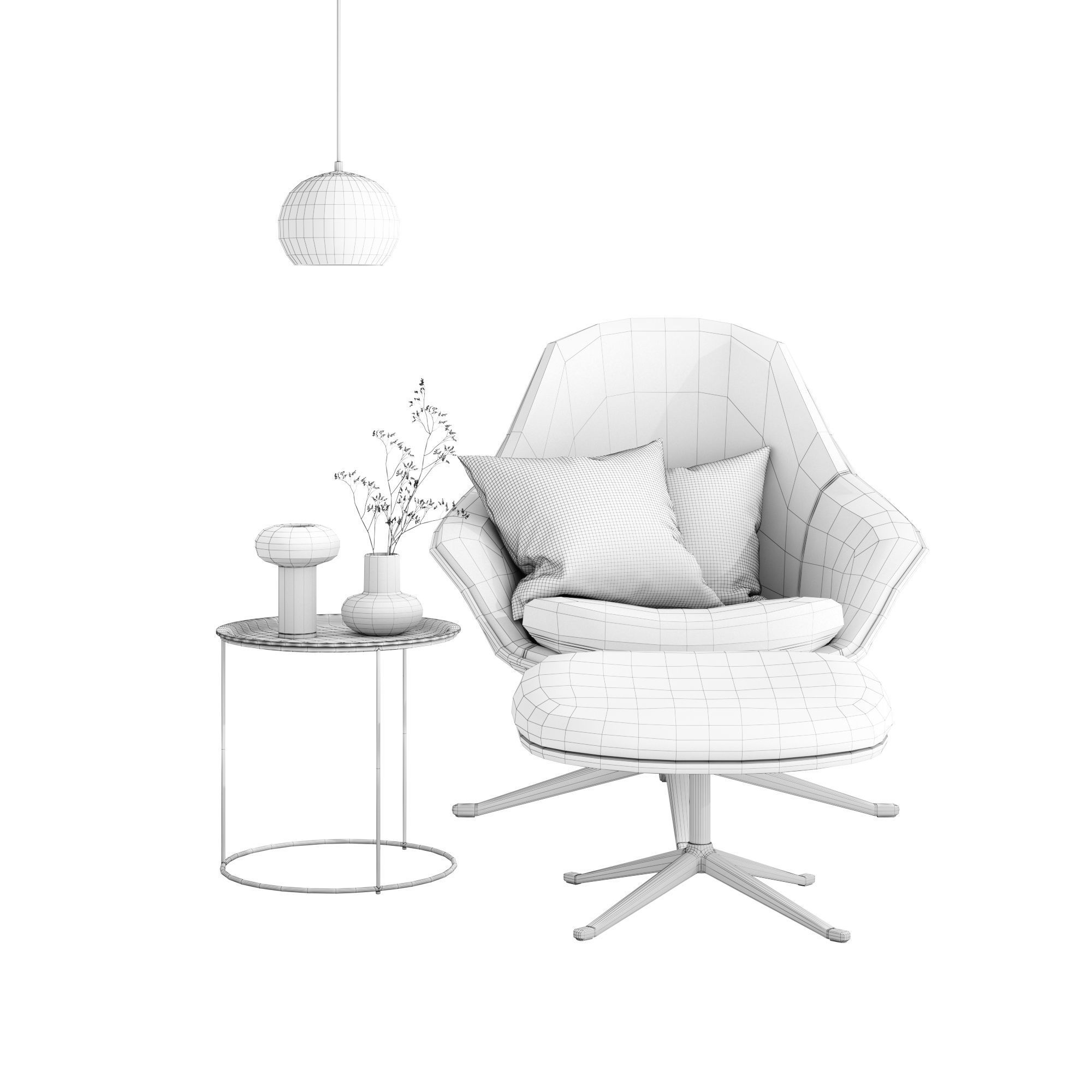 BoConcept Adelaide Chair Set 3D model_5