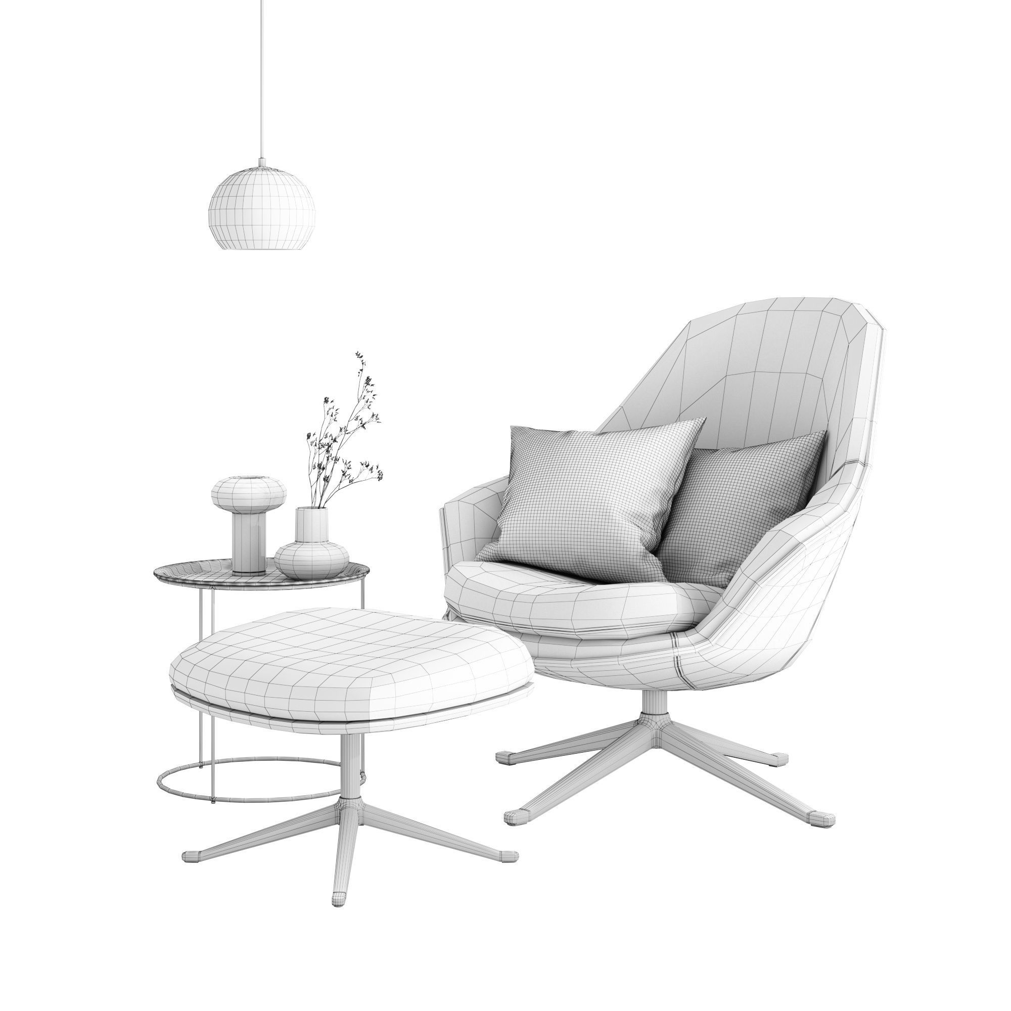 BoConcept Adelaide Chair Set 3D model_2