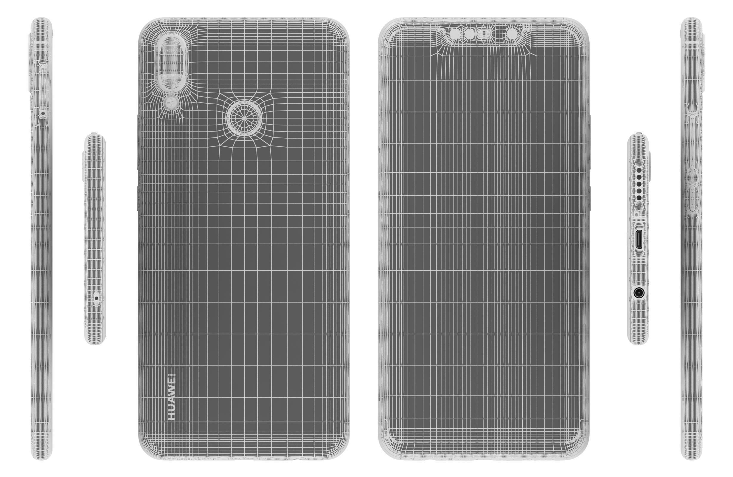 Huawei Nova 3i Black 3D model_11