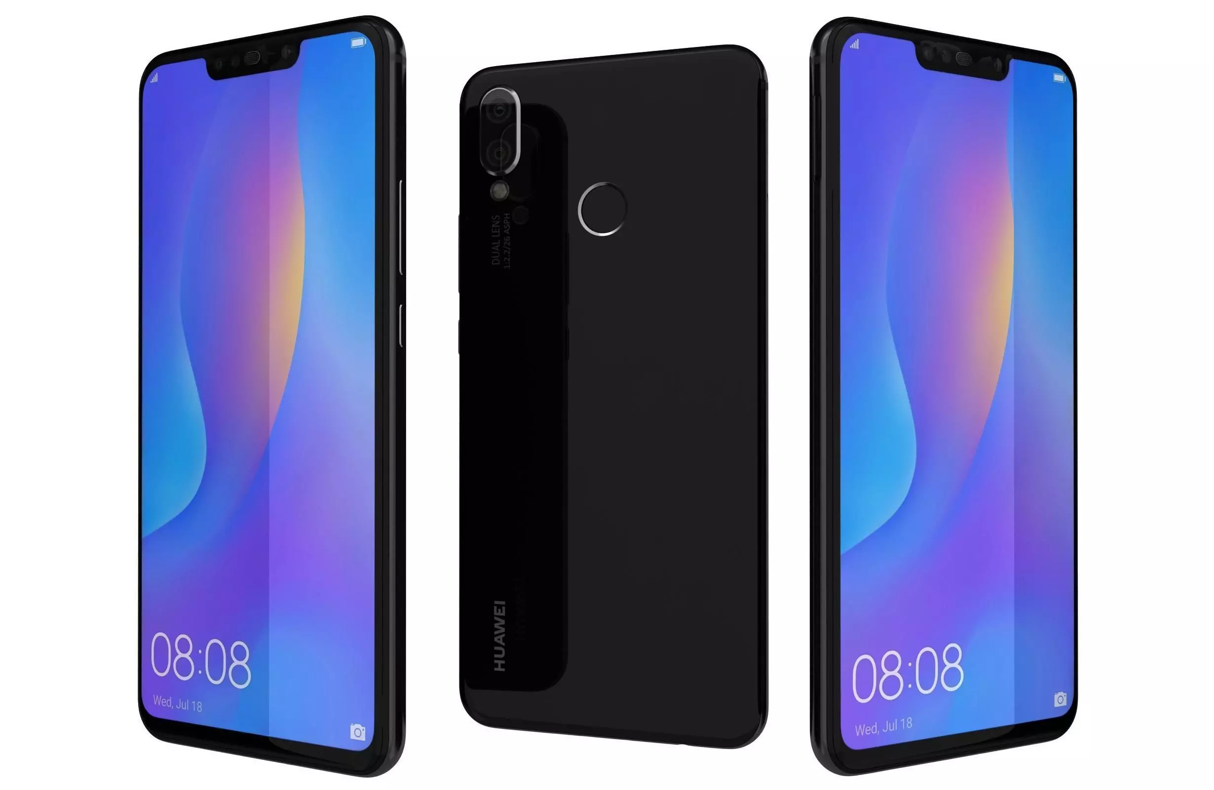 Huawei Nova 3i Black 3D model_0