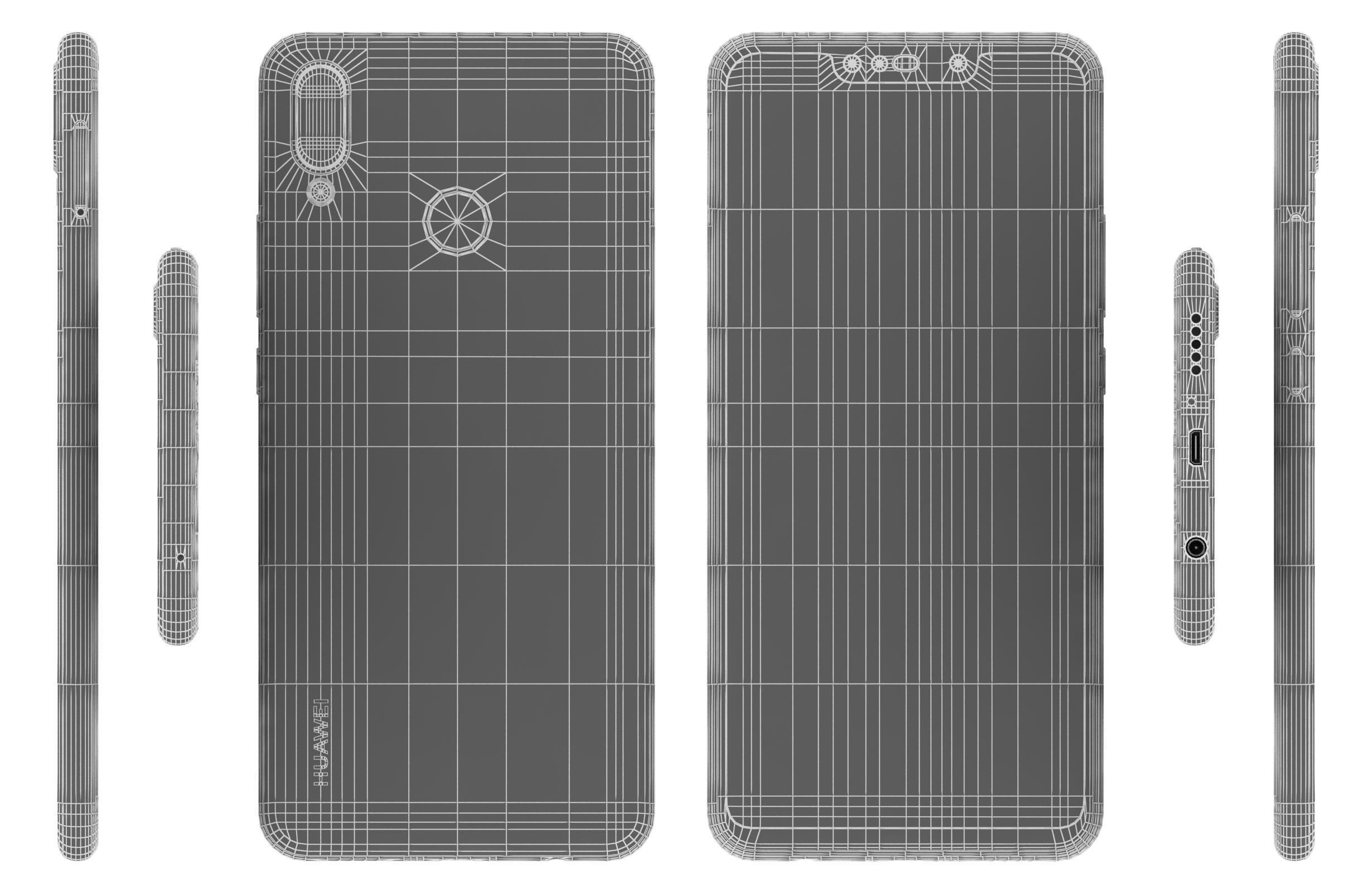 Huawei Nova 3i Black 3D model_10