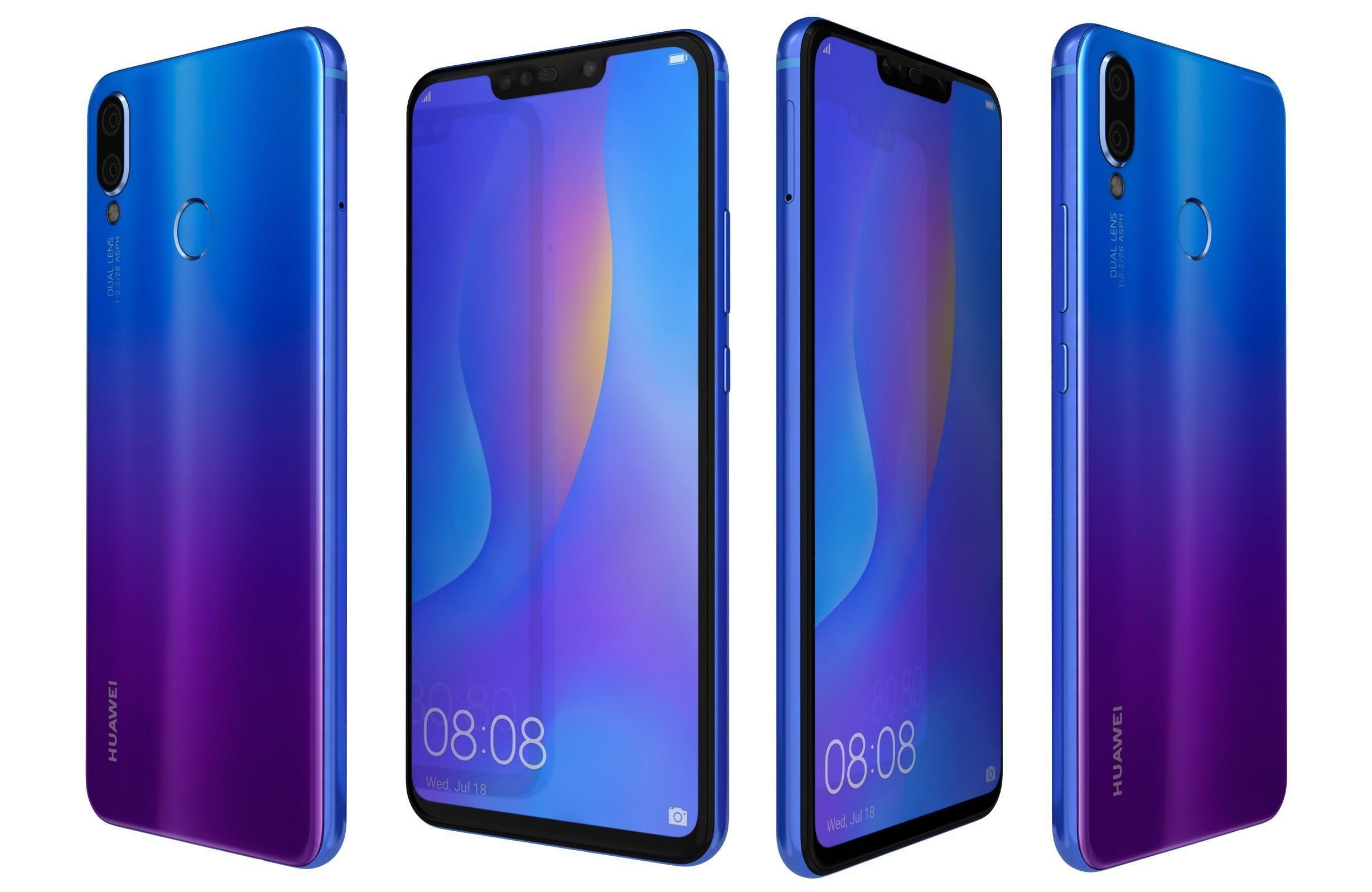 Huawei Nova 3i Iris Purple 3D model_1
