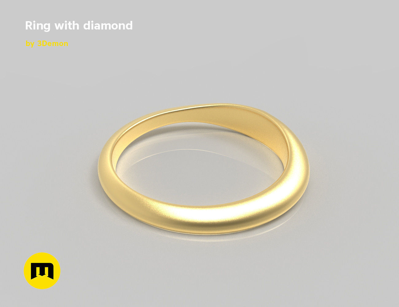 Ring stone 3D print model_1