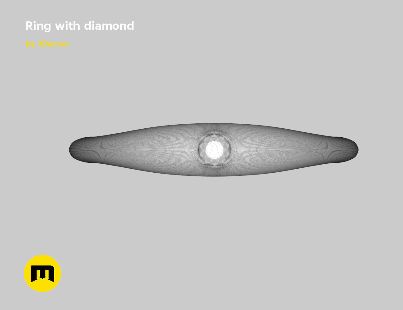 Ring stone 3D print model_5