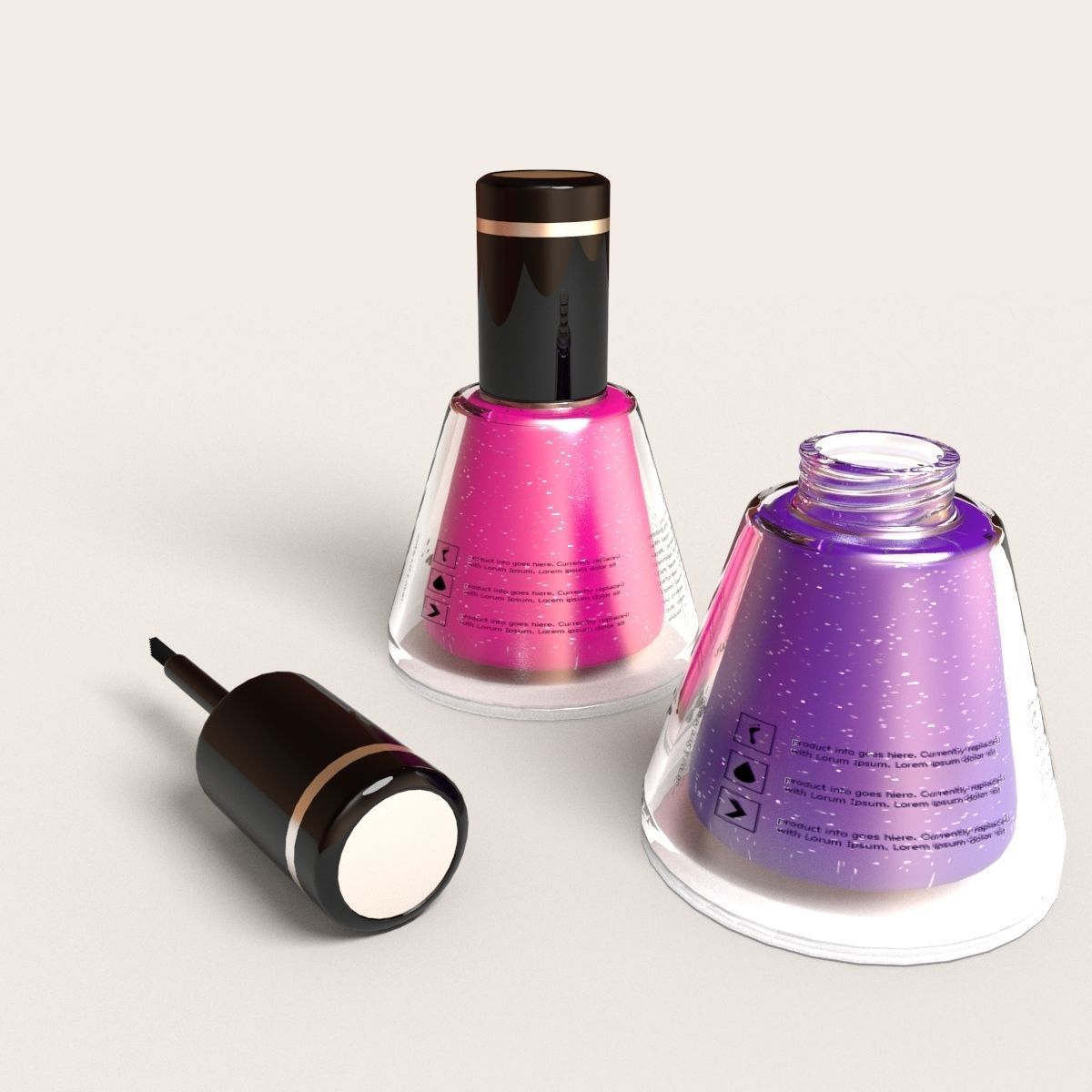 Glossy Nail Polish 3D model_5