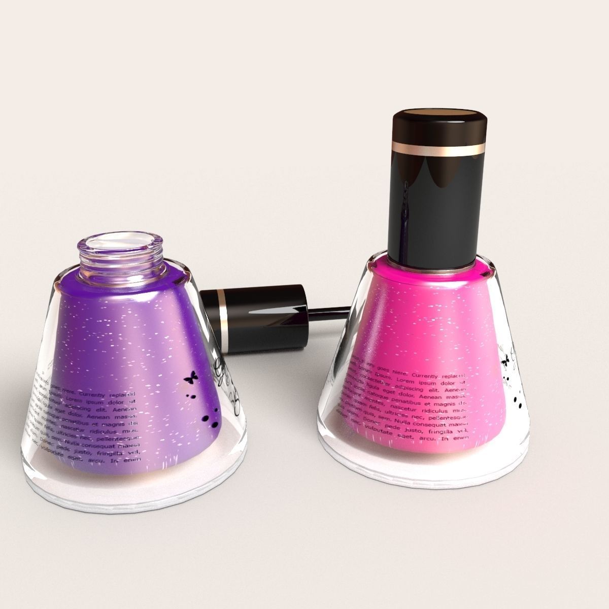 Glossy Nail Polish 3D model_4