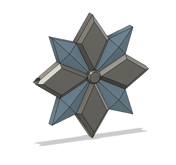 Meis Hair Pin 3D print model_3