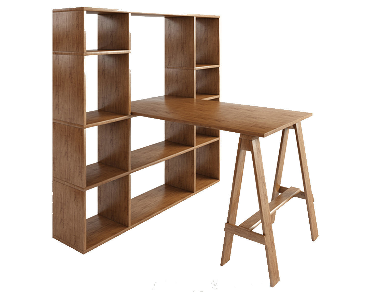 Sideboard Wood furniture model Low-poly 3D model_2