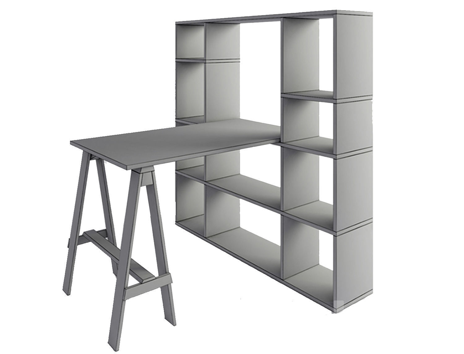 Sideboard Wood furniture model Low-poly 3D model_4