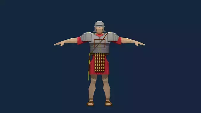 Roman Legionary Free low-poly 3D model