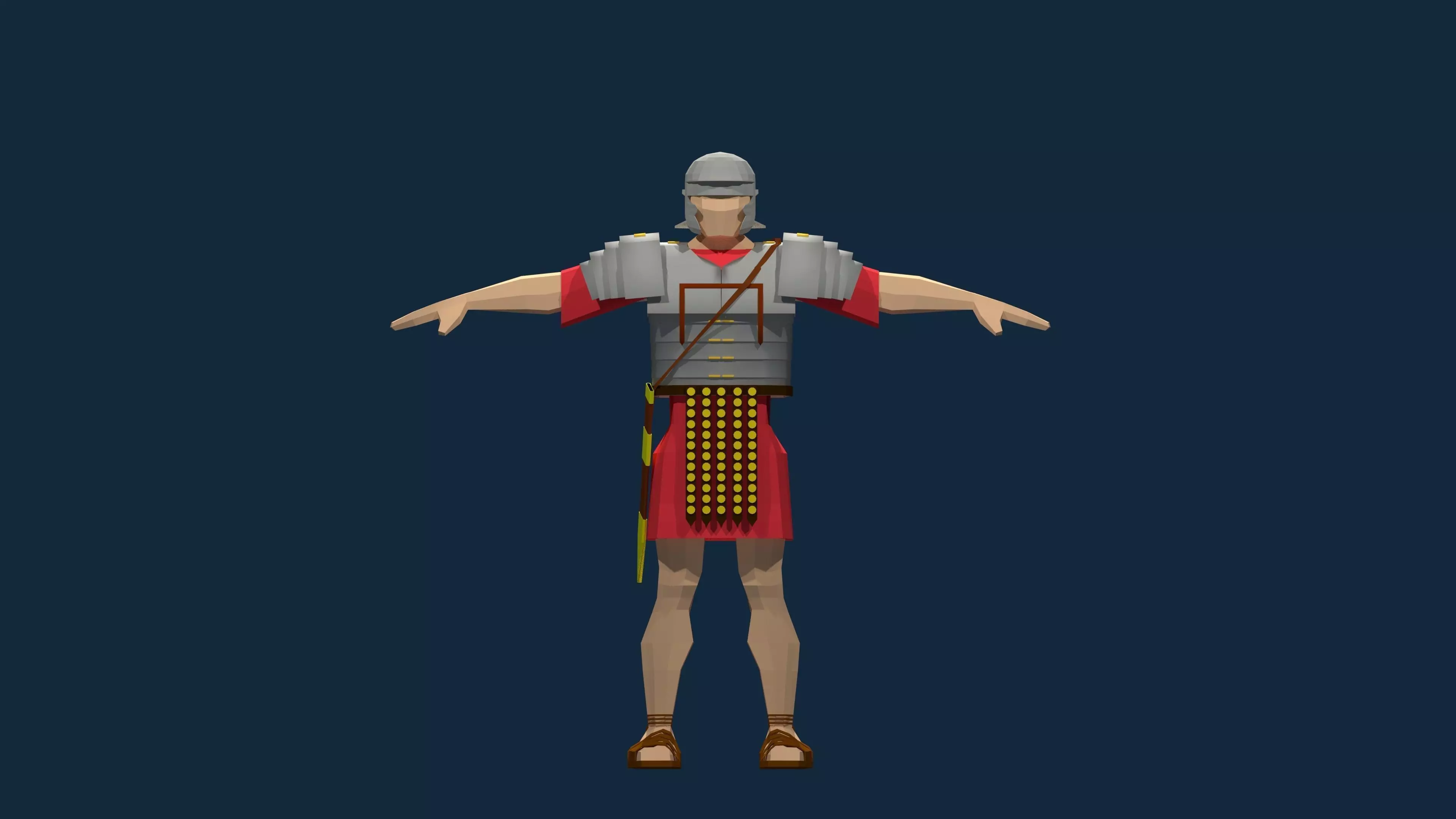 Roman Legionary Free low-poly 3D model_0