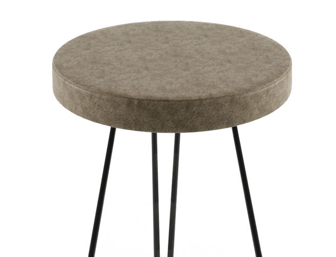 Delta Counter Stool Low-poly 3D model 7