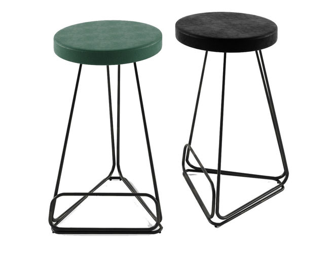 Delta Counter Stool Low-poly 3D model 2