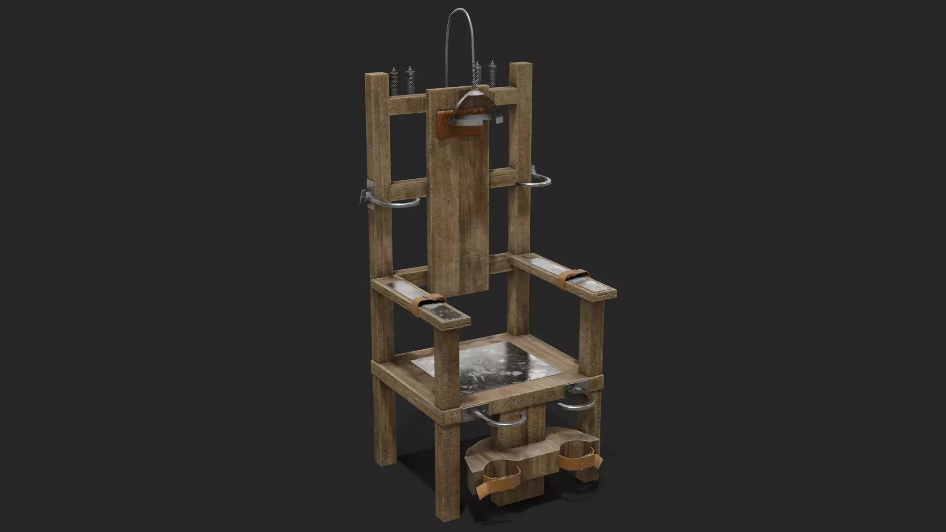 Electric Chair Low-poly 3D model_0