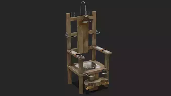 Electric Chair Low-poly 3D model