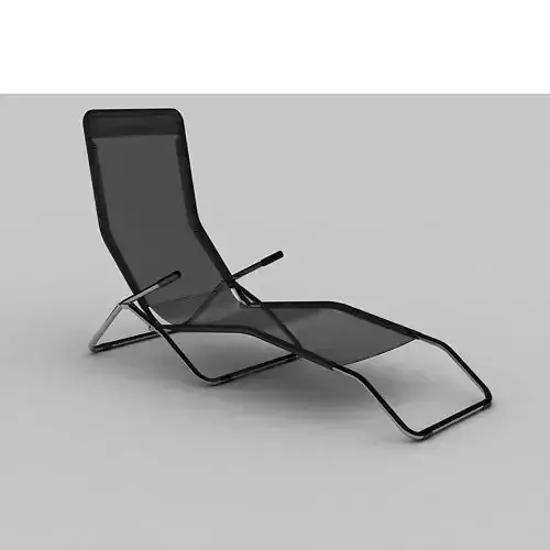 Black Reclining Sun lounger Folding Chair