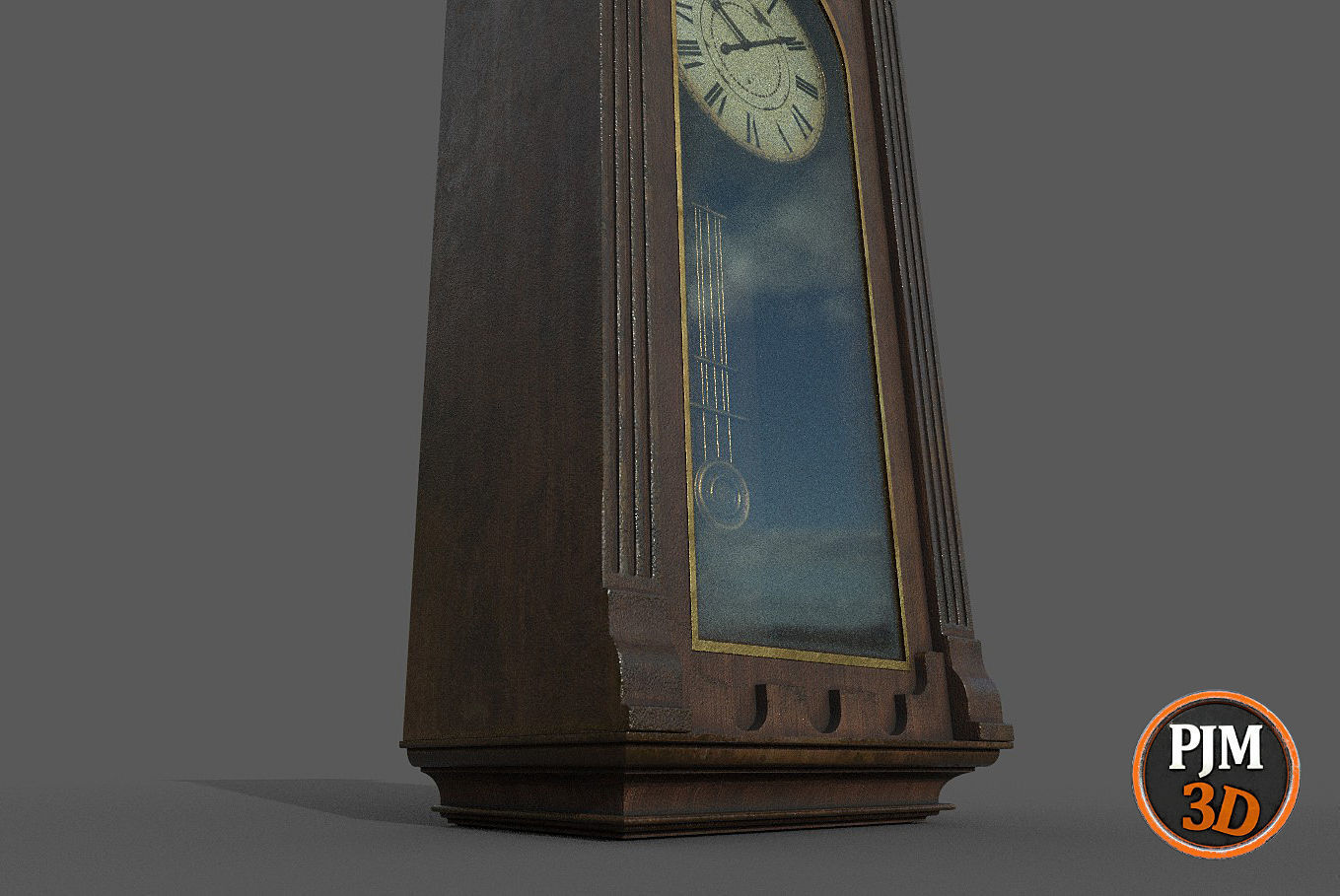 Old Clock wall Version 01A Low-poly 3D model_5