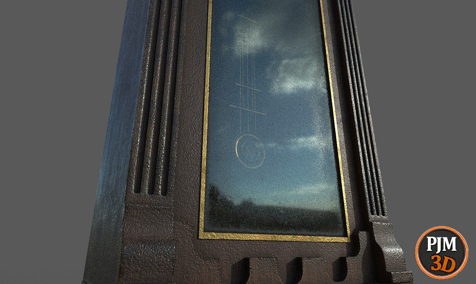 Old Clock wall Version 01A Low-poly 3D model_7