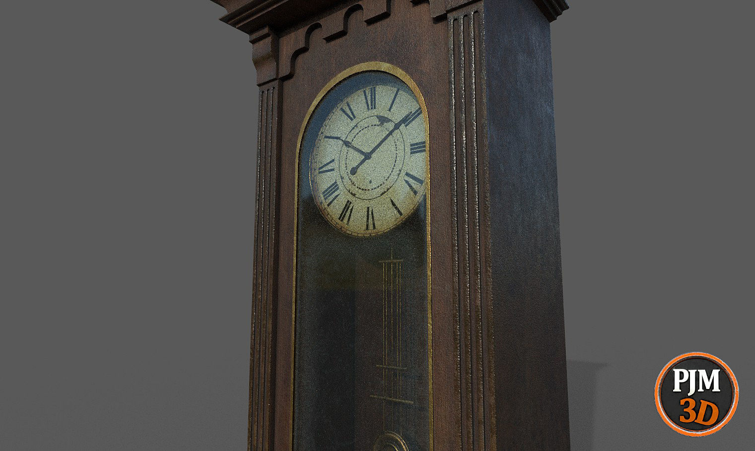Old Clock wall Version 01A Low-poly 3D model_1