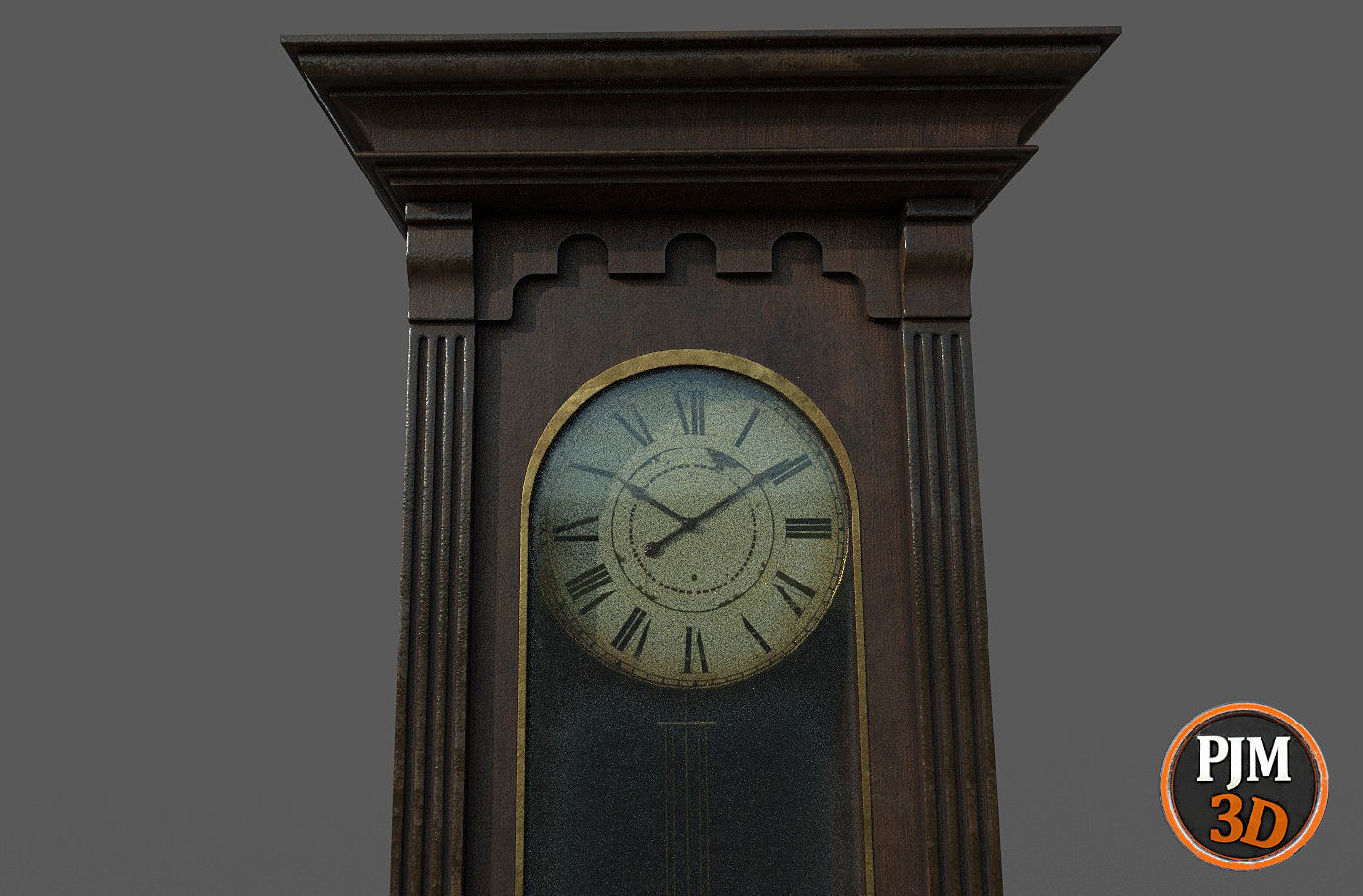 Old Clock wall Version 01A Low-poly 3D model_3