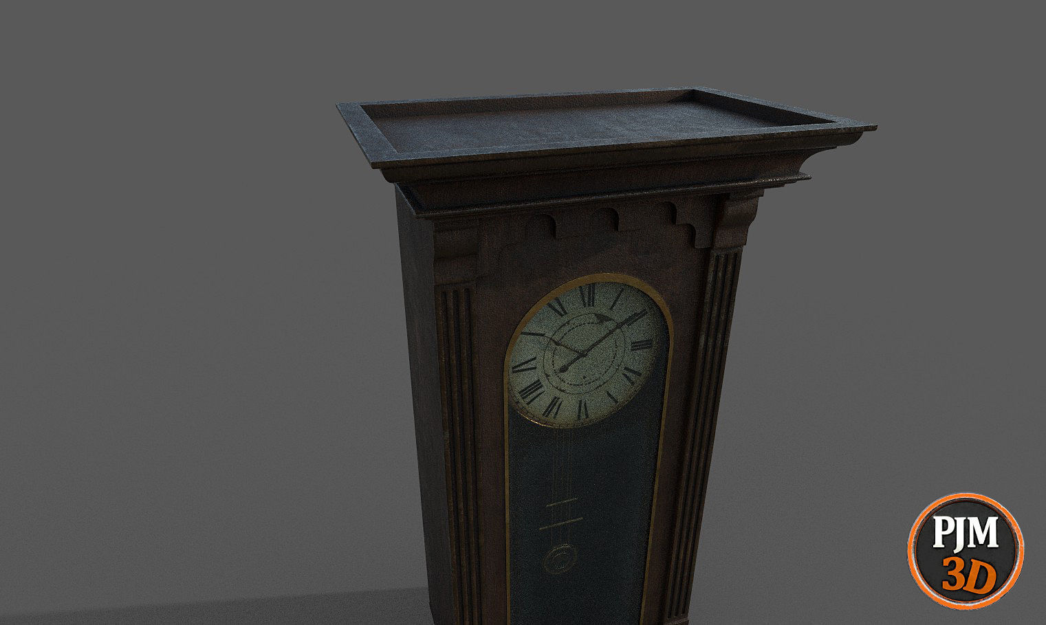 Old Clock wall Version 01A Low-poly 3D model_4