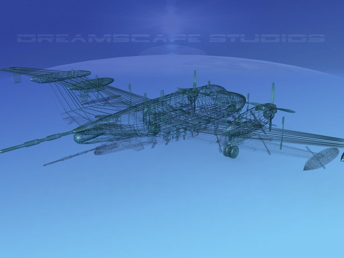 Beechcraft RC-12N  Guardrail Bare Metal 3D model_13