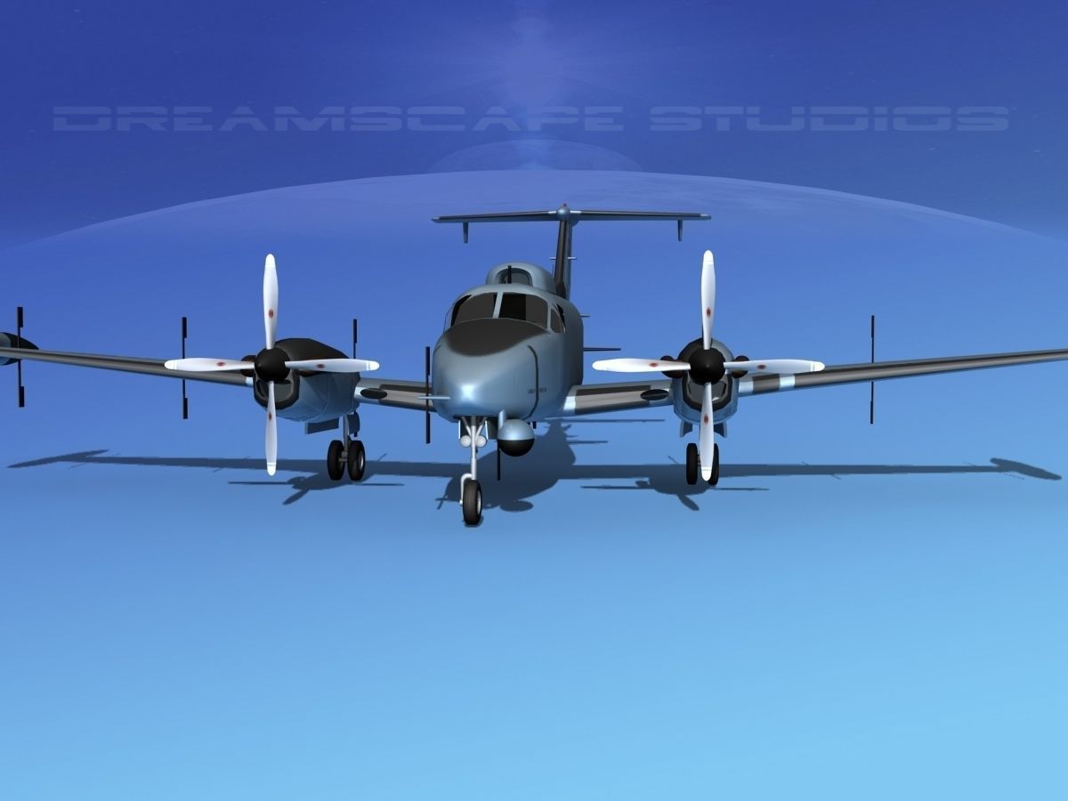 Beechcraft RC-12N Guardrail USAF 1 3D model_1