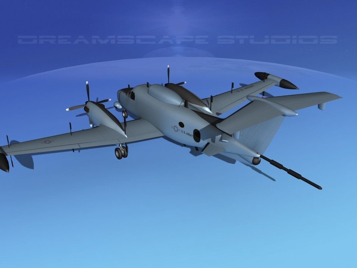 Beechcraft RC-12N Guardrail USAF 1 3D model_6