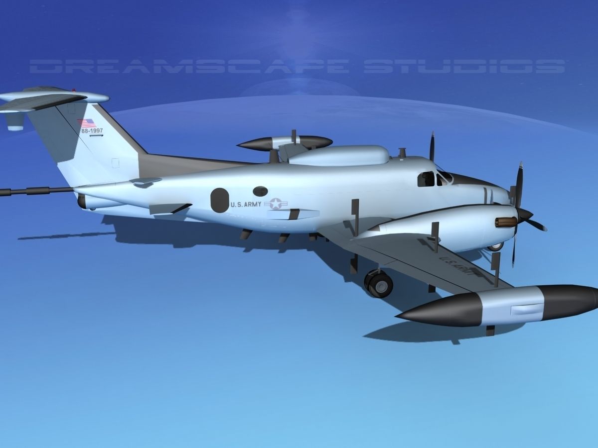 Beechcraft RC-12N Guardrail USAF 1 3D model_4