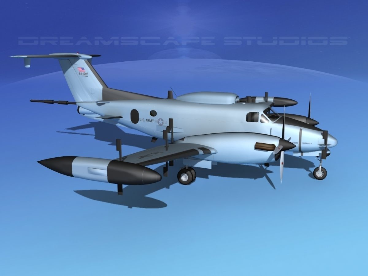 Beechcraft RC-12N Guardrail USAF 1 3D model_3