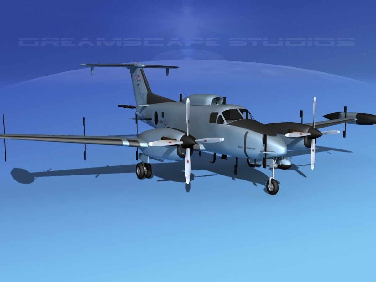Beechcraft RC-12N Guardrail USAF 1 3D model_2