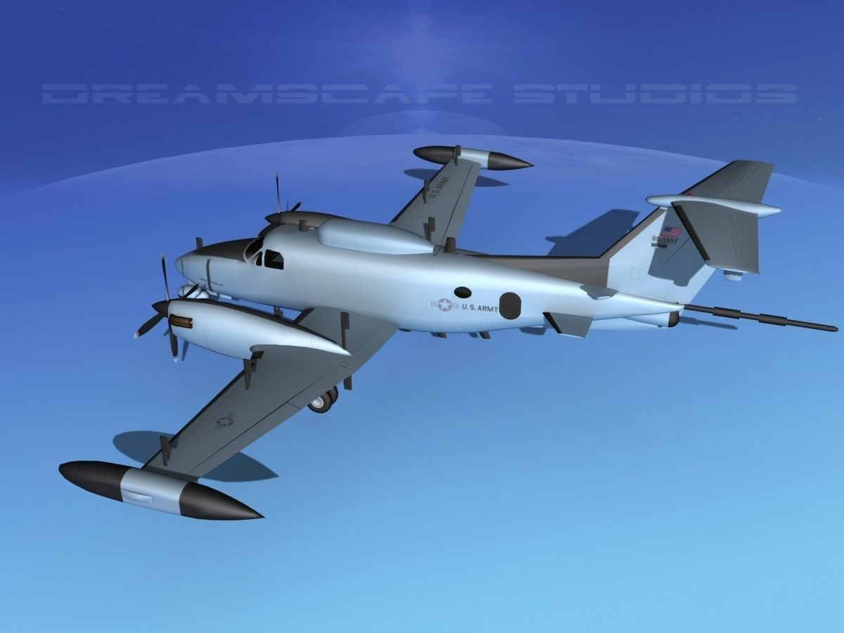 Beechcraft RC-12N Guardrail USAF 1 3D model_8