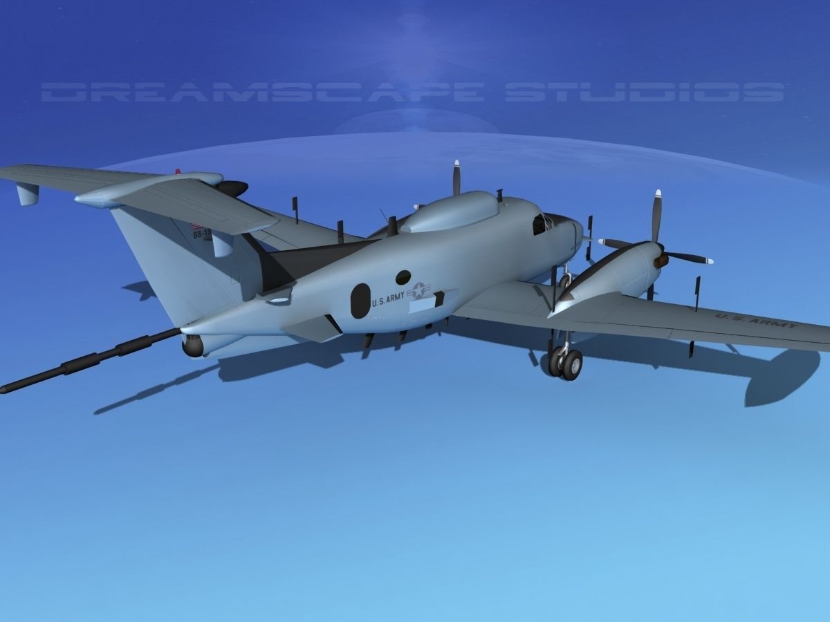 Beechcraft RC-12N Guardrail USAF 1 3D model_5