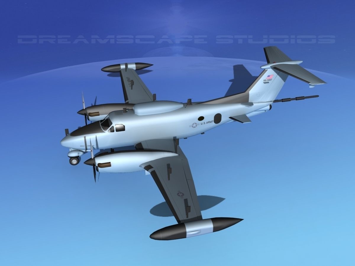 Beechcraft RC-12N Guardrail USAF 1 3D model_9