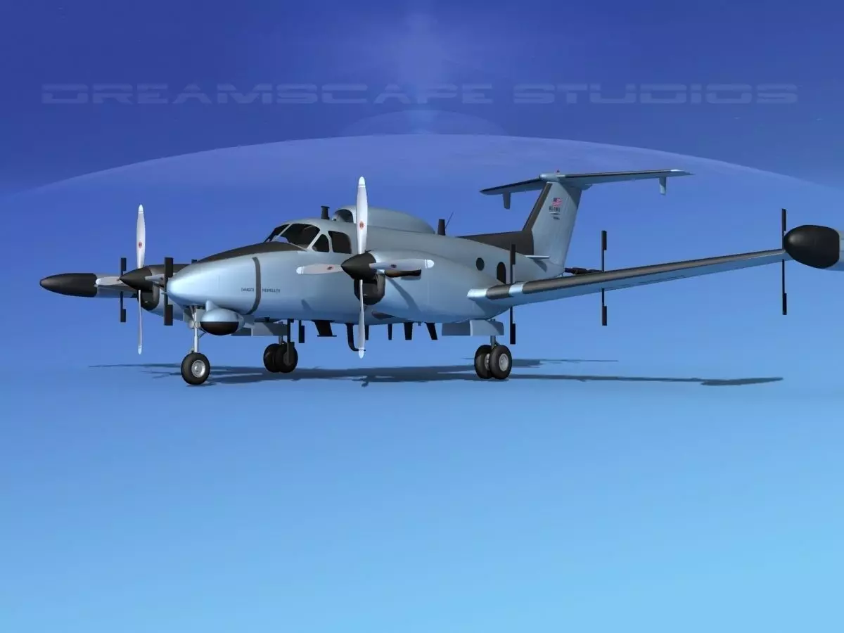 Beechcraft RC-12N Guardrail USAF 1 3D model_0