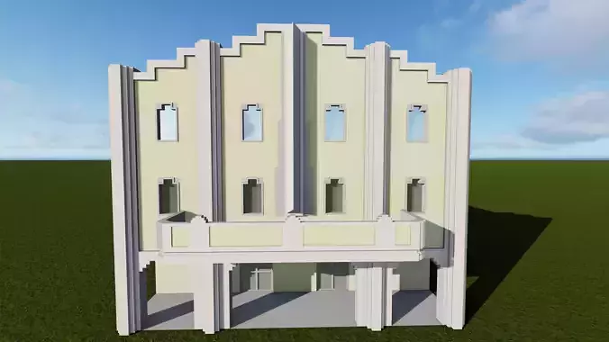 Arenal Movie Theatre Havana Cuba Low-poly 3D model