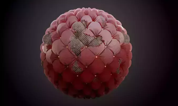 Tufted Chair Leather Seamless PBR Texture