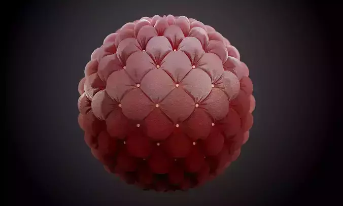 Tufted Leather Fabric Seamless PBR Texture