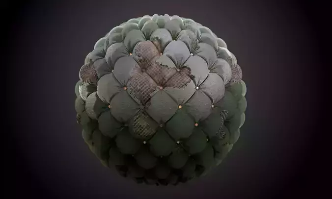 Tufted Leather Arm Chair PBR SEAMLESS Texture