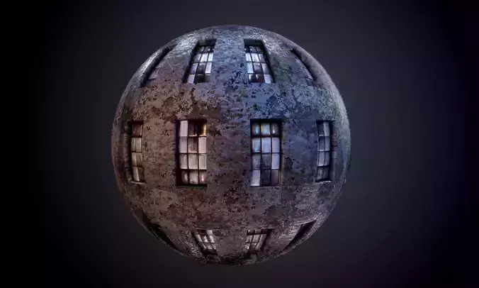 Brick Building Seamless PBR Texture Texture