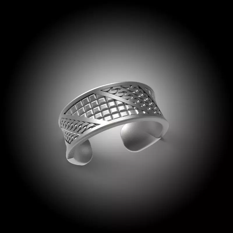 Free Size Ring Chocolate and chain ring Free 3D model