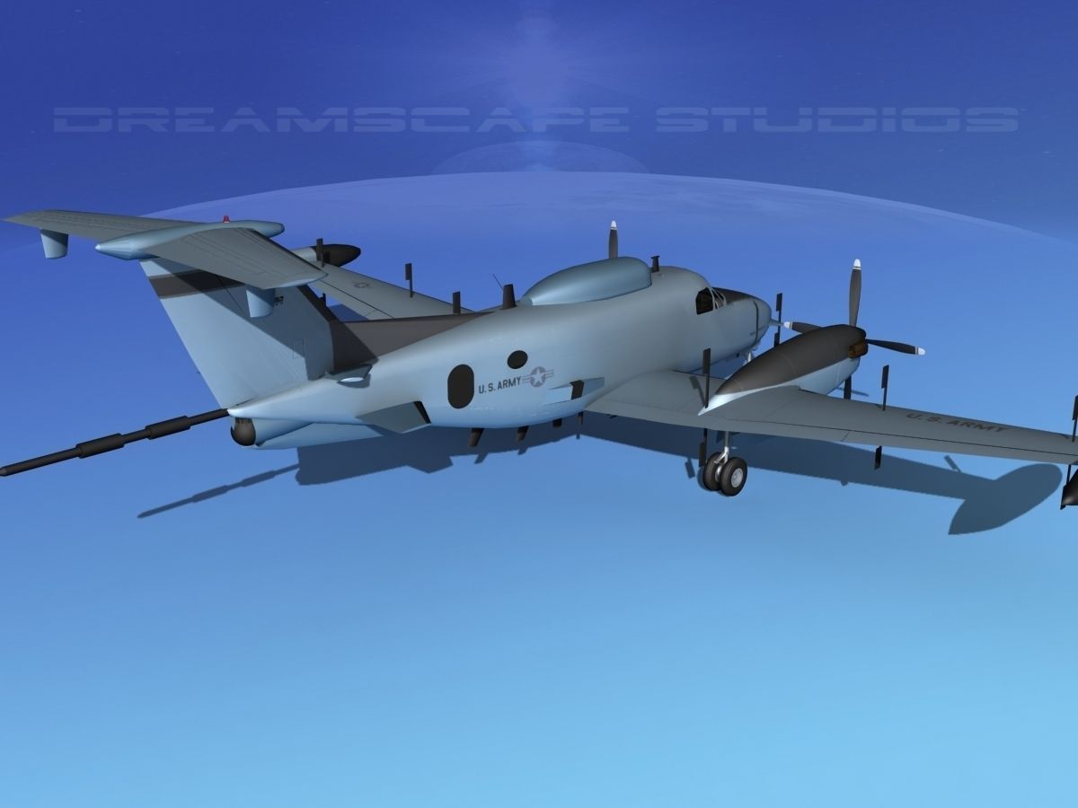 Beechcraft RC-12N Guardrail USAF 2 3D model_5